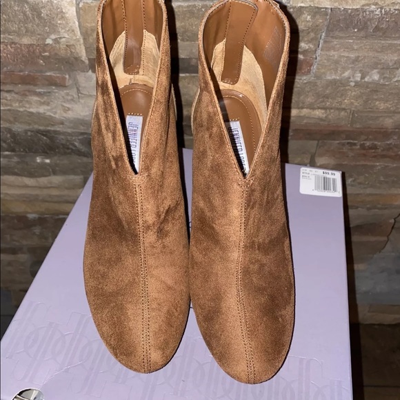 JLo Jennifer Lopez Cognac Ankle Bootie 8.5M - Picture 4 of 6